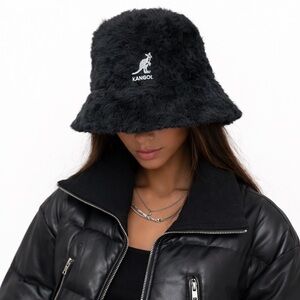 Kangol Plush Black Bucket Hat